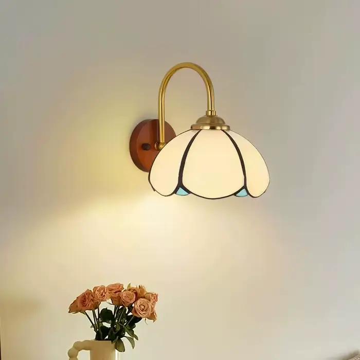 Abat-jour en verre créatif applique pour chambre chevet salon mur LED lumière hôtel intérieur décor à la maison Luminaire d'éclairage