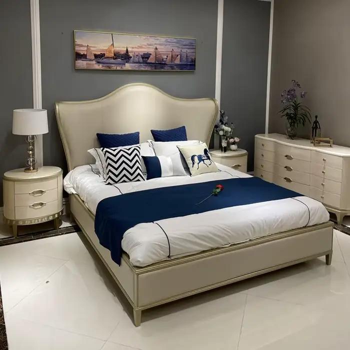 Lits rembourrés uniques minimaliste esthétique chambre lit nordique organisateur De luxe Camas De dortoir meubles accessoires