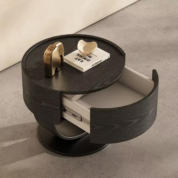 Table de chevet de luxe légère avec tiroirs pour chambre à coucher