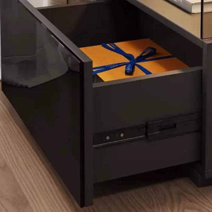 Table de chevet noire moderne