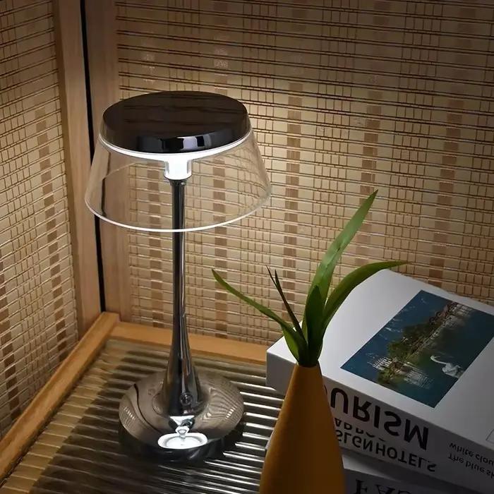 Lampe de Table en verre créative nordique interrupteur tactile veilleuse barre chambre lampe de chevet type-c lampe de charge salle à manger lampes de bureau