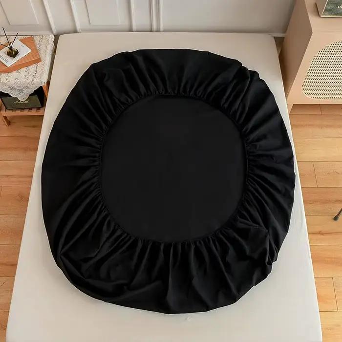 Drap-housse noir pour lit double 90x200 avec bande élastique (taie d'oreiller à commander séparément)