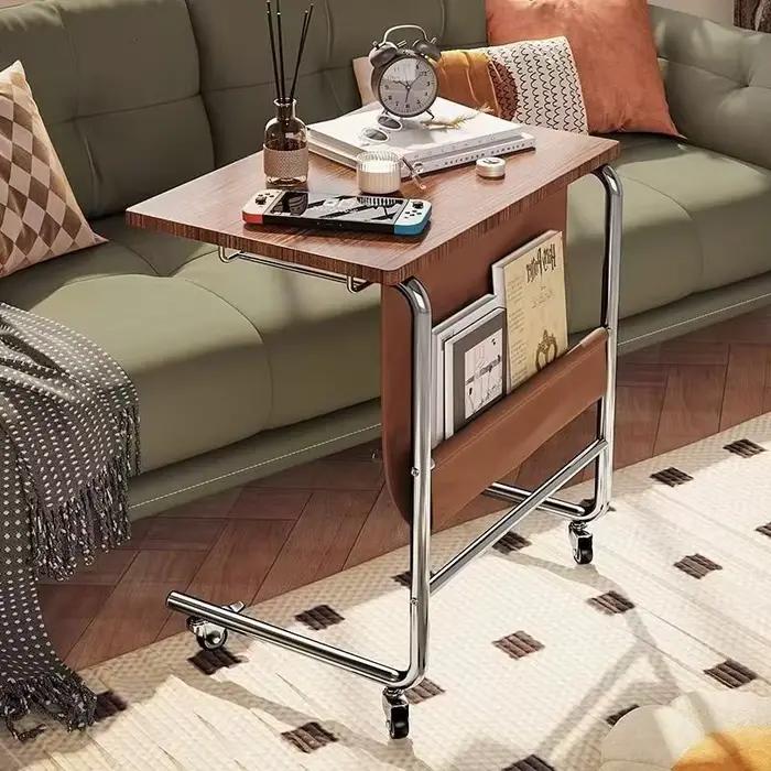 Table de chevet, table d'appoint pour canapé, table de salon, table de chambre, table pour fauteuil inclinable, table d'ordinateur portable, table d'appoint mobile multifonctionnelle