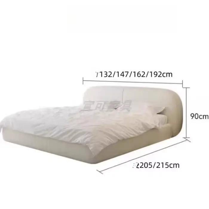 Tête de lit simple blanche en tissu