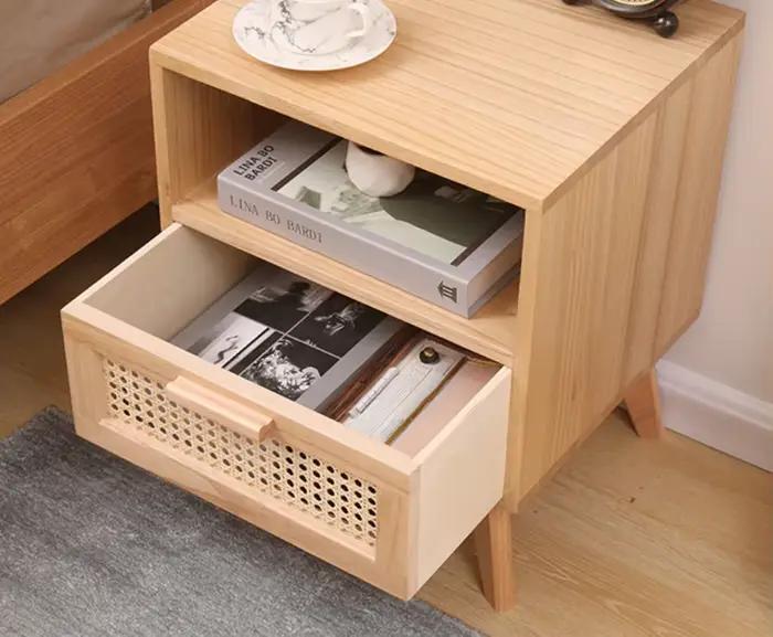 Tables de chevet en rotin