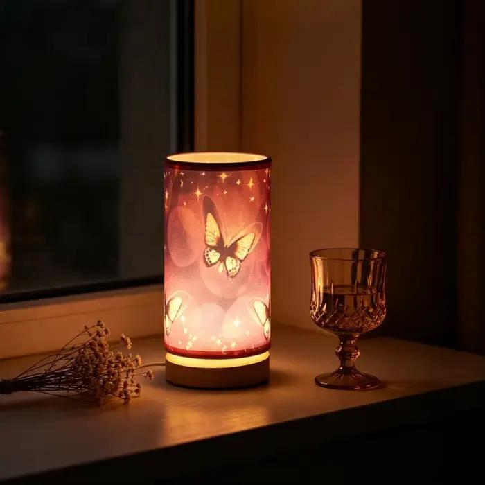 Petite lampe de Table chevet chaud LEDins papillon veilleuse créative