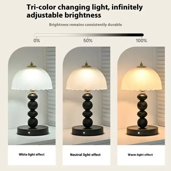 Lampe de Chevet Nordique de Luxe, Lampe de Table Décorative en Forme de Gourde pour Chambre à Coucher, Lampe de Nuit Créative en Verre Rétro, Lampe de Bureau pour Gîte