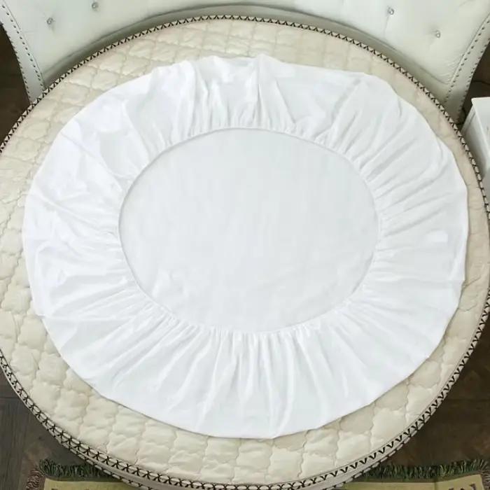 Drap-housse de lit rond 100% coton avec impression