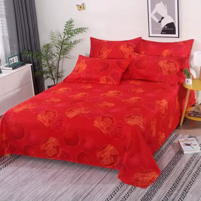 Ensemble de draps de lit 3 pièces/ensemble en coton avec taies d'oreiller pour chambre d'amoureux