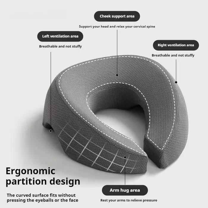 Oreiller ergonomique pour le visage