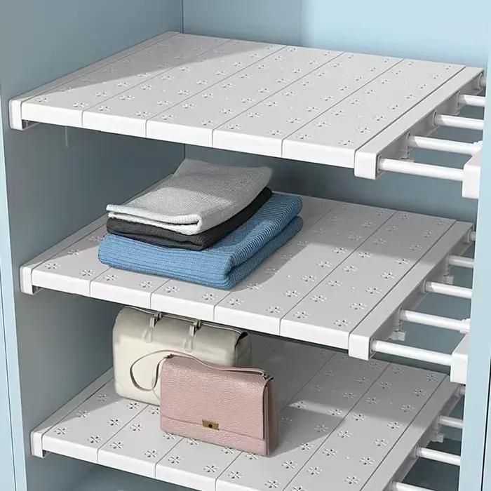Étagères de rangement de garde-robe réglables