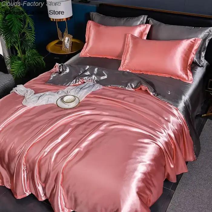 Parure de lit de luxe en mélange soyeux de mûrier