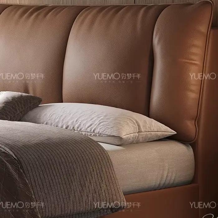 Cadre rembourré lit Queen tête de lit rangement minimaliste Spac lit moderne luxe dormir Mobilier Maison accessoires