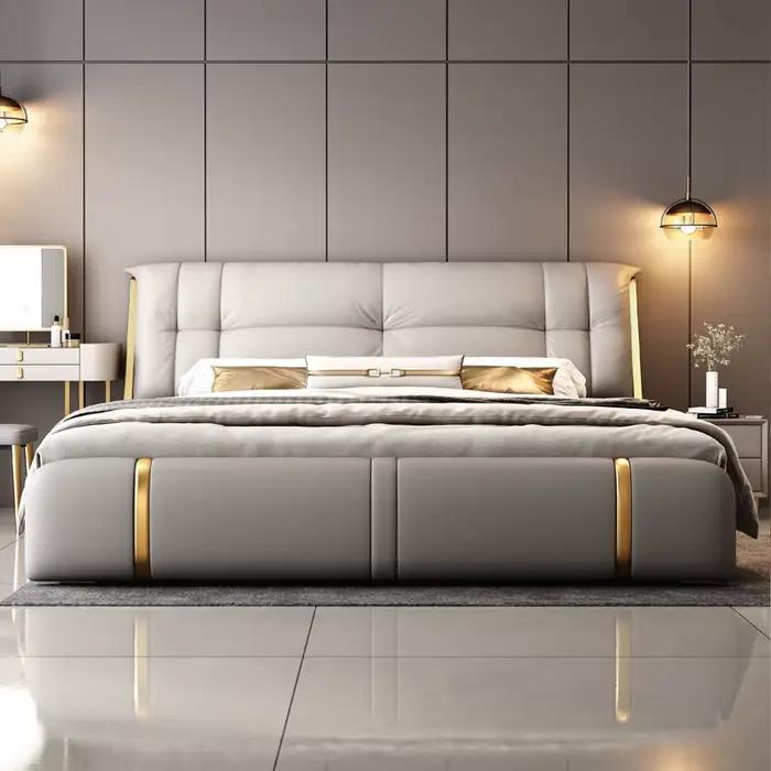 Tête de lit capitonnée de luxe pour lit Queen Size