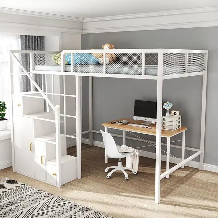 ForModern simple personnalisé Queen King dortoir adultes étudiant cadre de lit en métal adulte Loft lit école maison