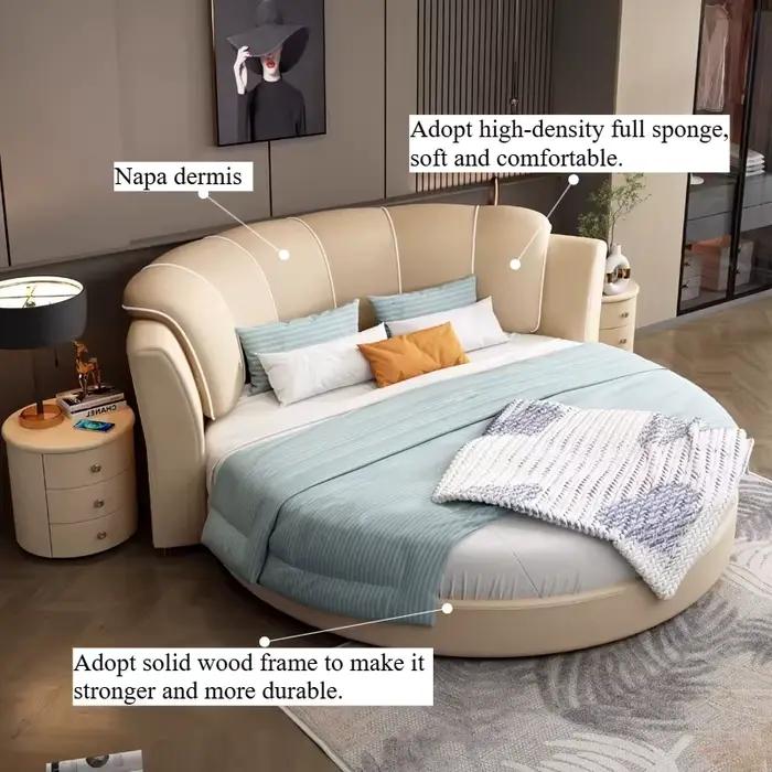 Cadres de lit blancs élégants Queen Low sans matelas