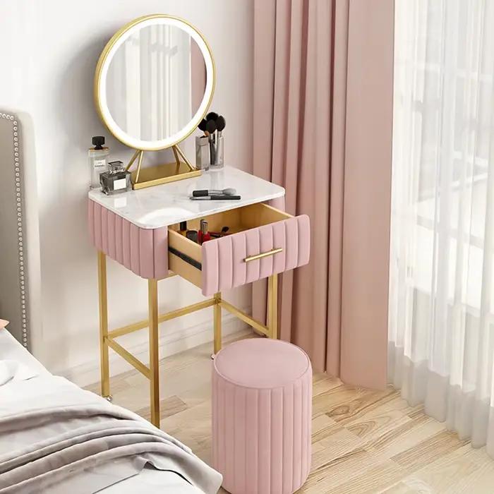 Coiffeuse de rangement de bijoux nordique pour filles