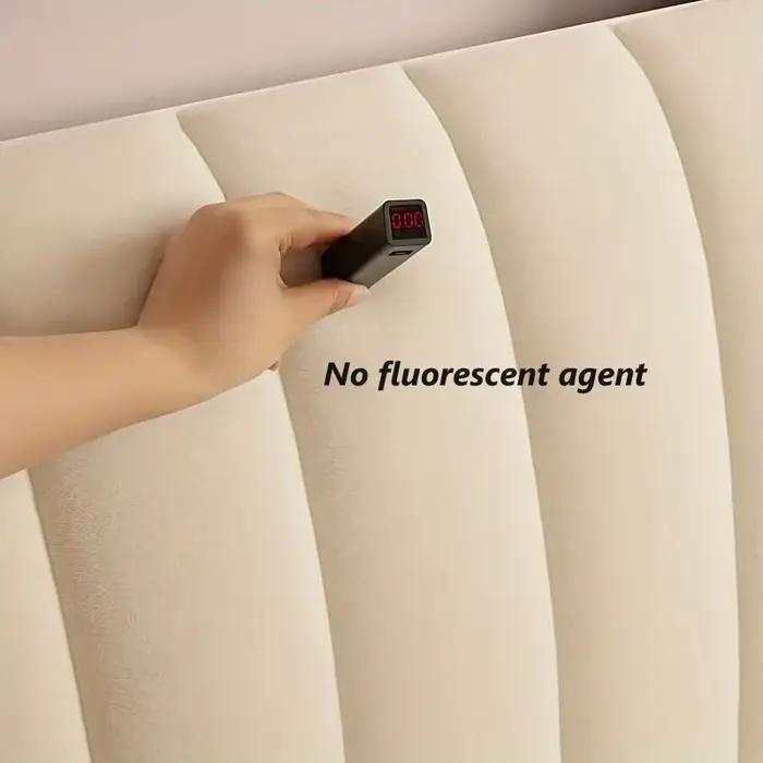 Housse de tête de lit matelassée en peluche courte de haute qualité