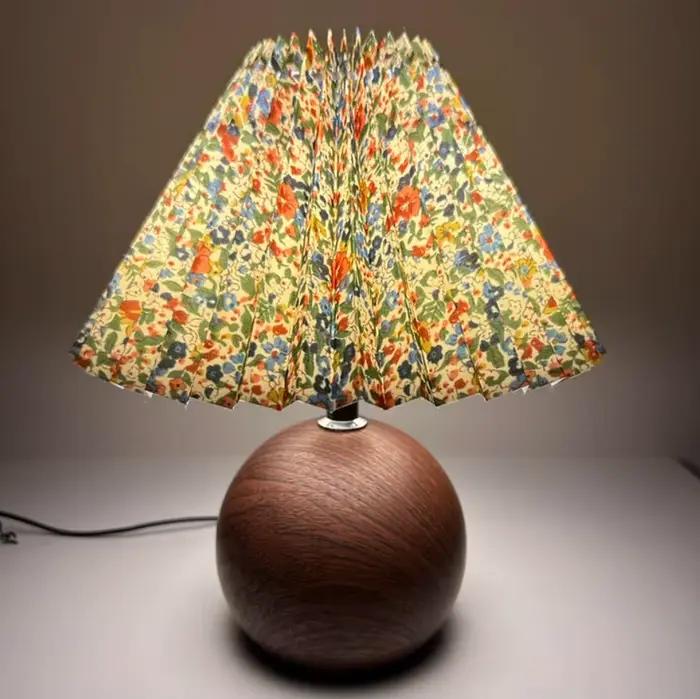 LED lampe de Table de chevet mignon petites lampes plissées
