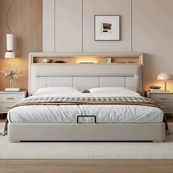 Cadre de lit de luxe en bois
