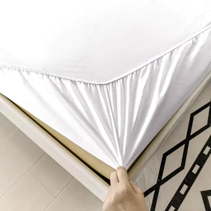 Drap-housse en coton avec bande élastique