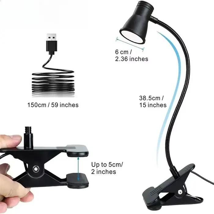 Lampe de bureau à clipser