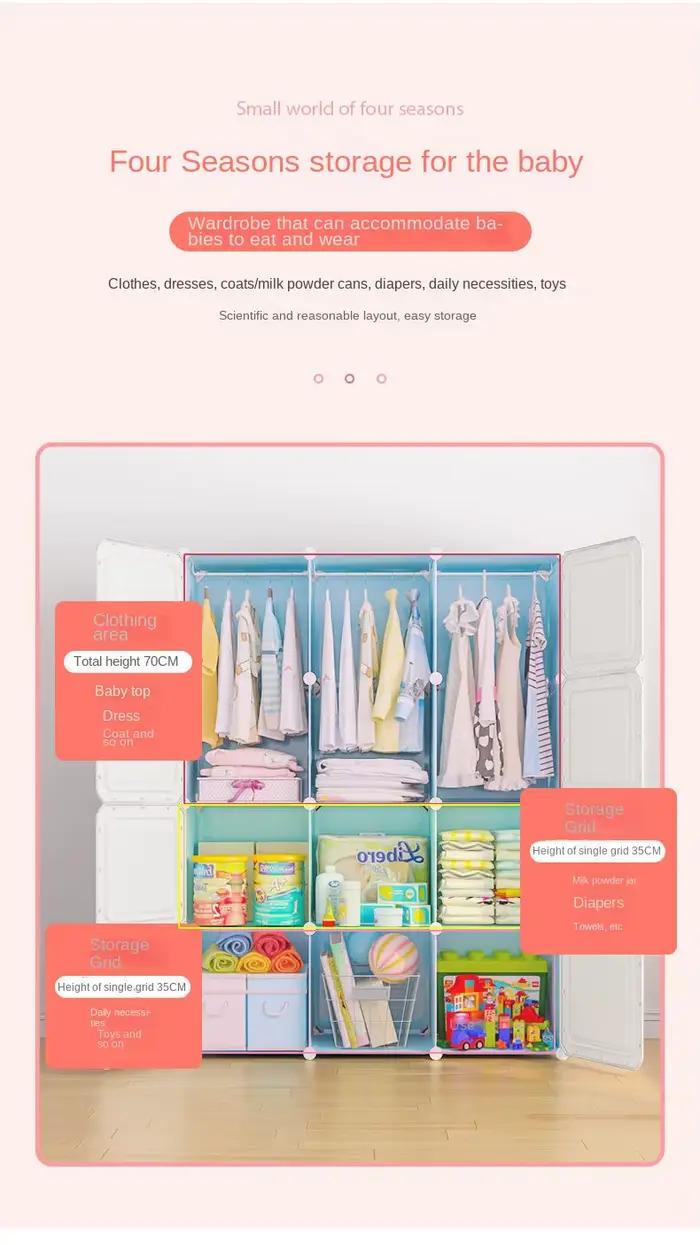 Armoires de rangement en plastique multicouches pliables