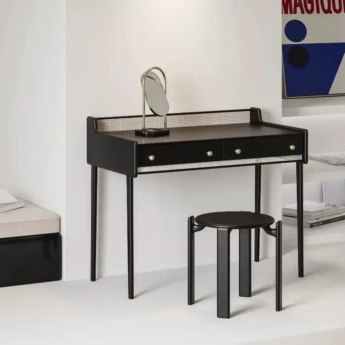 Commode d'angle avec tiroirs, coiffeuse de chevet pour femme, table de maquillage pour chambre à coucher, table basse, coiffeuse avec miroir, mobilier de maison