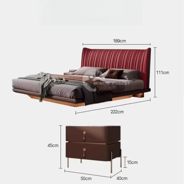 Tête de lit Double en cuir Composite italien 180x200cm