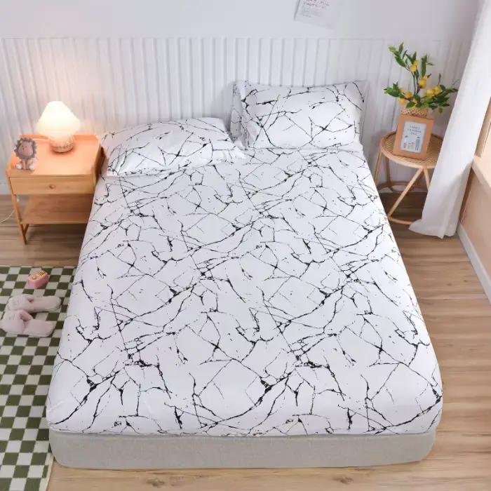 Drap de lit blanc avec bande élastique