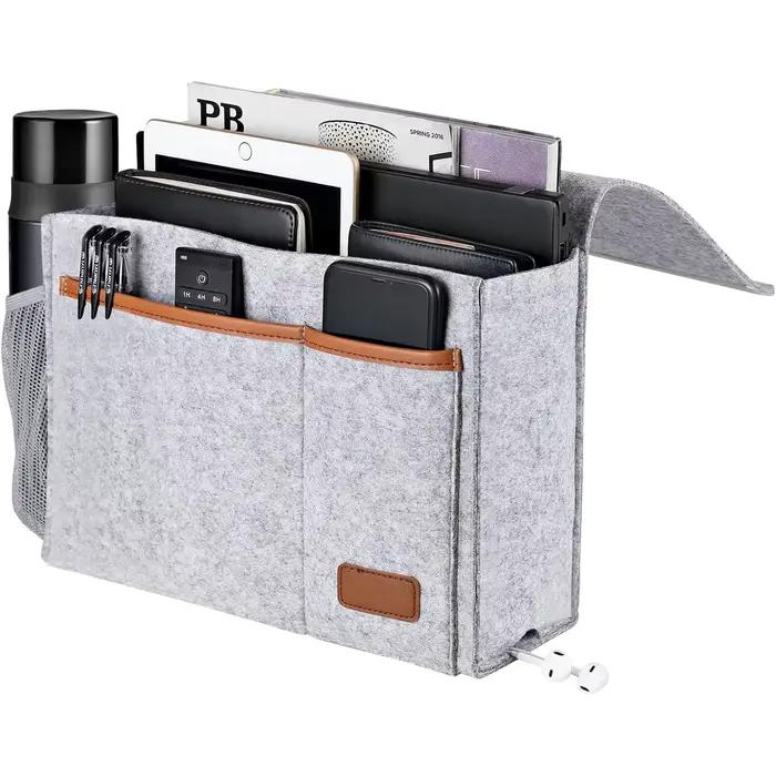 Sac de rangement pour lit en feutre avec 5 poches