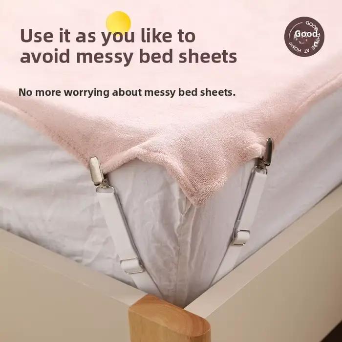 2/4 pièces Fixe-draps et fixe-tapis rafraîchissant dissimulés pour la maison