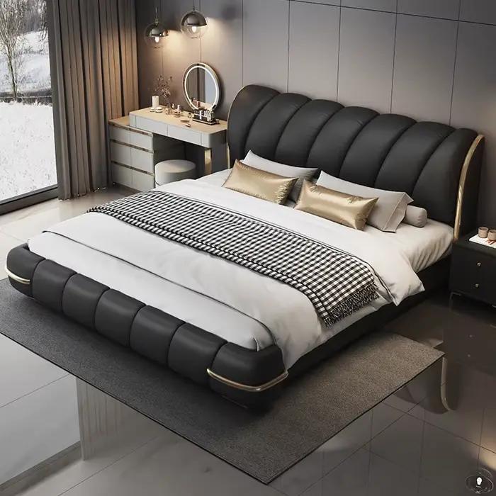 Multifonction doux moderne lit rangement filles Design Corium lit chambre mariage Camas De Matrimonio dortoir accessoires pour la maison