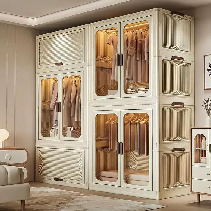 Boîte empilable armoire grand support moderne organisateur de chambre