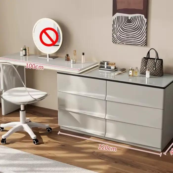 Coiffeuse Design naturel moderne Simple maquillage coiffeuse chambre fille bureau Mesa De Maquillaje maison accessoires