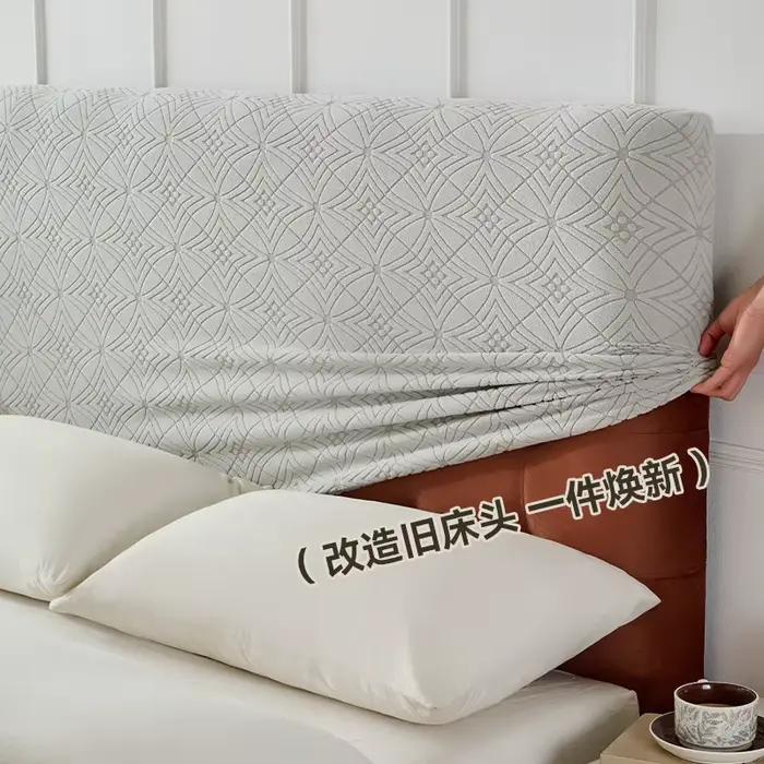 Housse de tête de lit en coton matelassé 3D