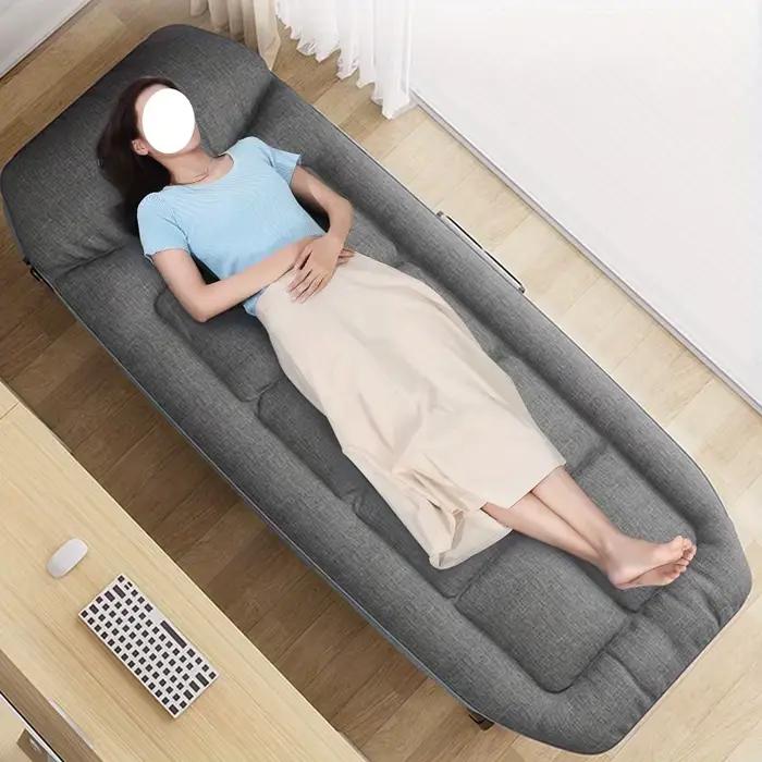 Lit pliant portable et multifonctionnel – Lit de sieste simple et rembourré pour un usage domestique et au bureau