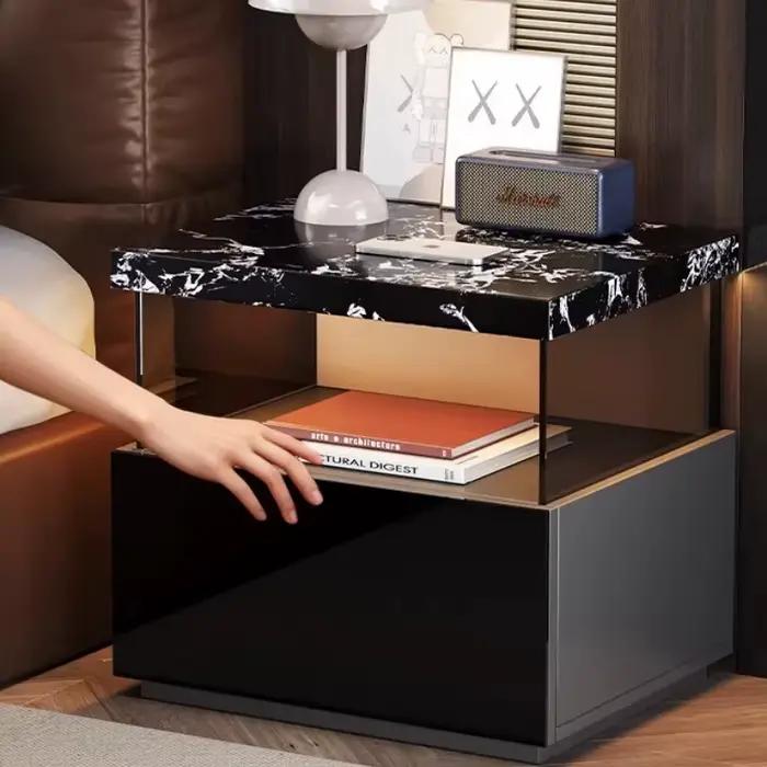 Table de chevet noire moderne