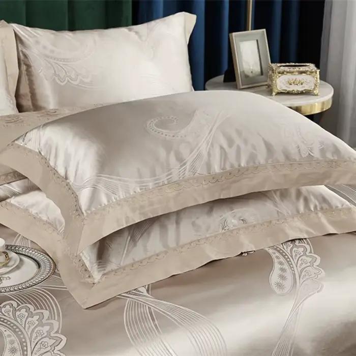 Parure de lit en coton jacquard