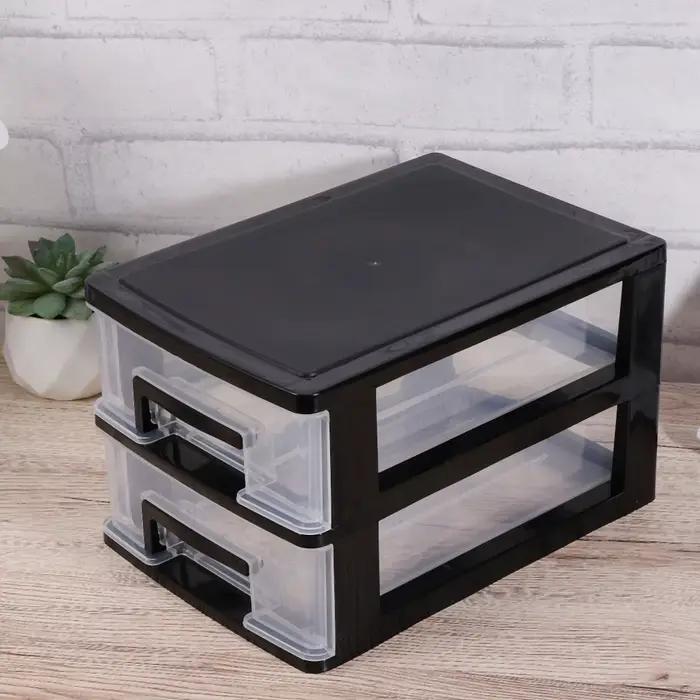 Armoire de rangement à tiroirs en plastique Double couche