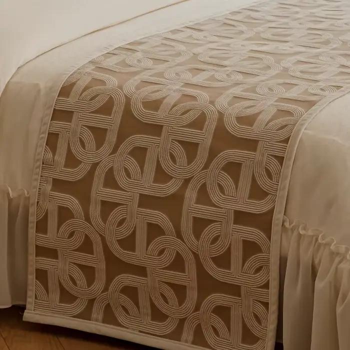 Couvre-lit Jacquard Géométrique Haut de Gamme