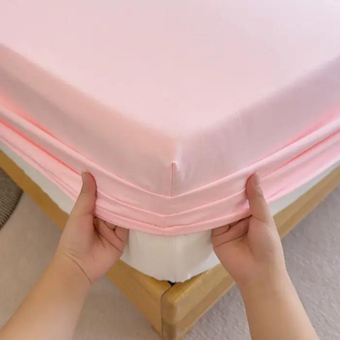 Drap-housse en coton avec bandes élastiques