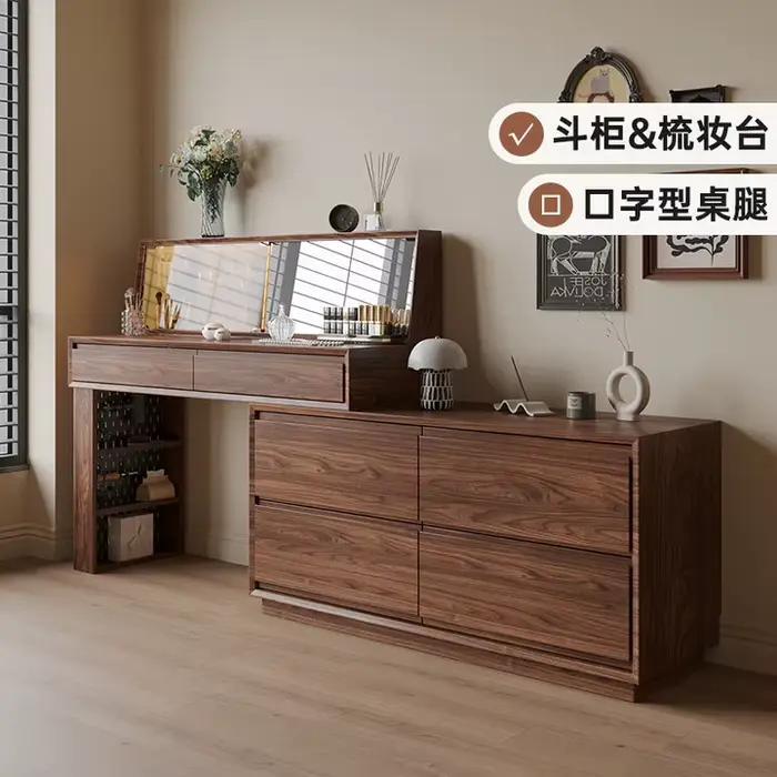 Commode coffre intégré 2025 armoire de chevet chambre table de maquillage mobile rétractable 1.2 mètres