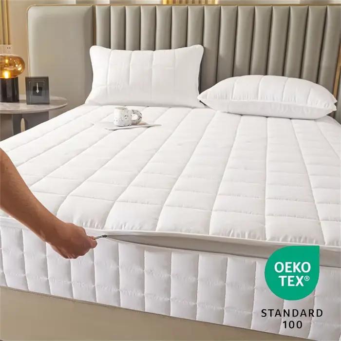 Housse de matelas six côtés matelassée avec fermeture éclair
