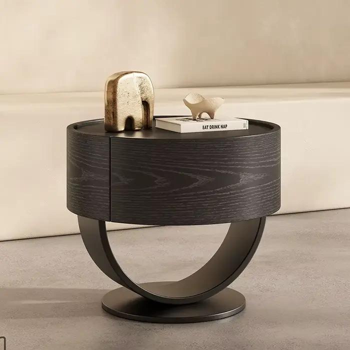 Table de chevet de luxe légère avec tiroirs pour chambre à coucher