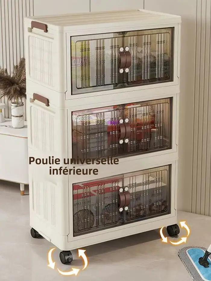 Armoire de rangement pliante multifonction de grande capacité