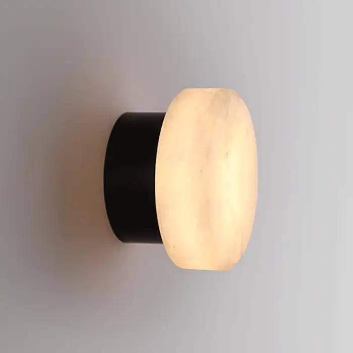 Applique de chevet en marbre espagnol, pierre naturelle, lumière minimaliste LED, lampe de décoration pour couloir et étude