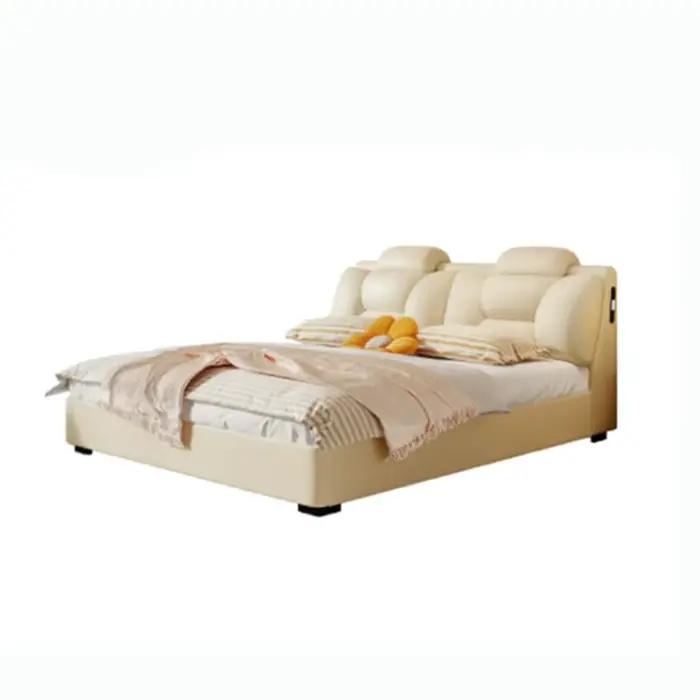 Tiroirs modernes Bed Up ascenseur électronique Double lit pliable espace De rangement bois Somieres Y Marcos De Cama meubles De chambre