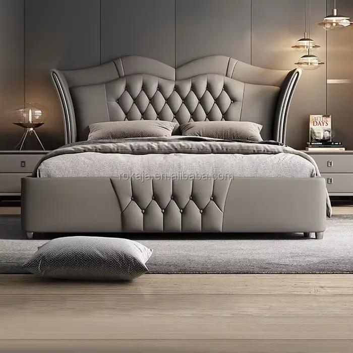 Lit en cuir de luxe moderne