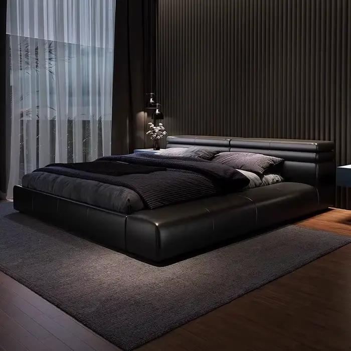 Lit fantaisie de luxe noir